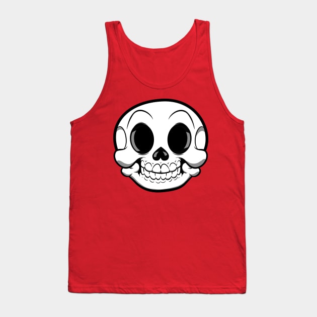 Cartoon Skull Tank Top by lldesigns